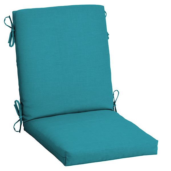 Arden 44&#34;x20&#34; Outdoor High Back Dining Chair Cushion Lake Blue Leala Texture: Water-Resistant, UV Protection