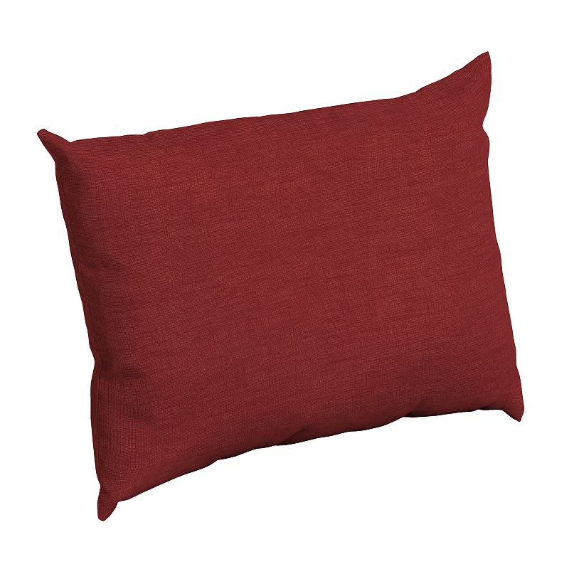 Arden Selections Leala Texture Outdoor Pillow Back, Red