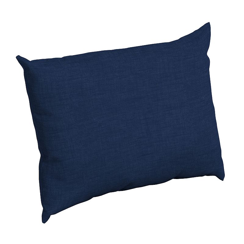 Arden Selections Leala Texture Outdoor Pillow Back, Blue