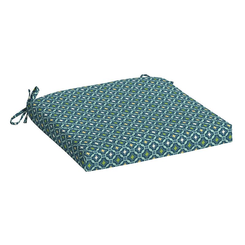 Arden Selections Shirt Texture Outdoor Seat Pad, Blue, 18X19
