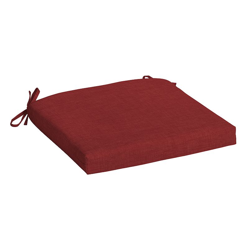 Arden Selections Leala Texture Outdoor Seat Pad, Red, 18X19