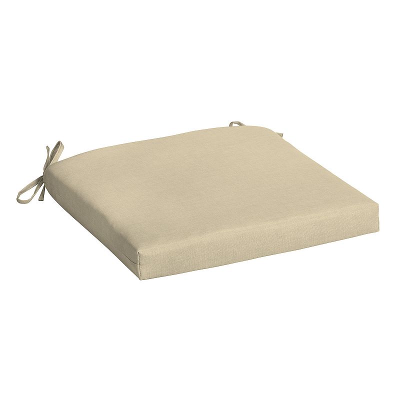 Arden Selections Leala Texture Outdoor Seat Pad, White, 18X19