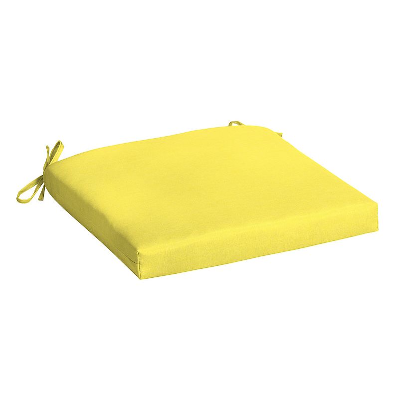 Arden Selections Leala Texture Outdoor Seat Pad, Yellow, 18X19