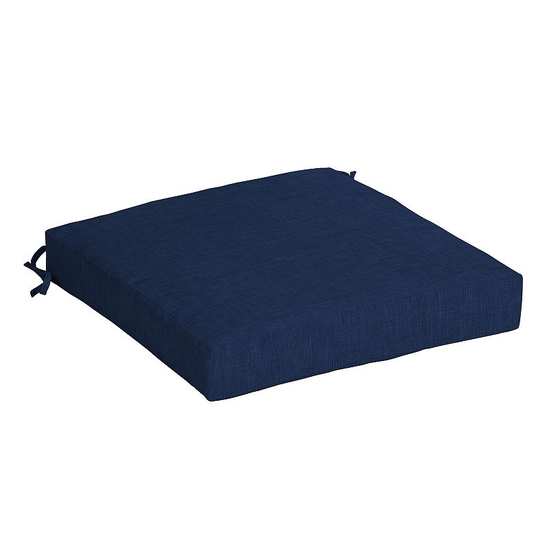 Arden Selections Leala Texture Outdoor Seat Cushion, Blue, 19X19