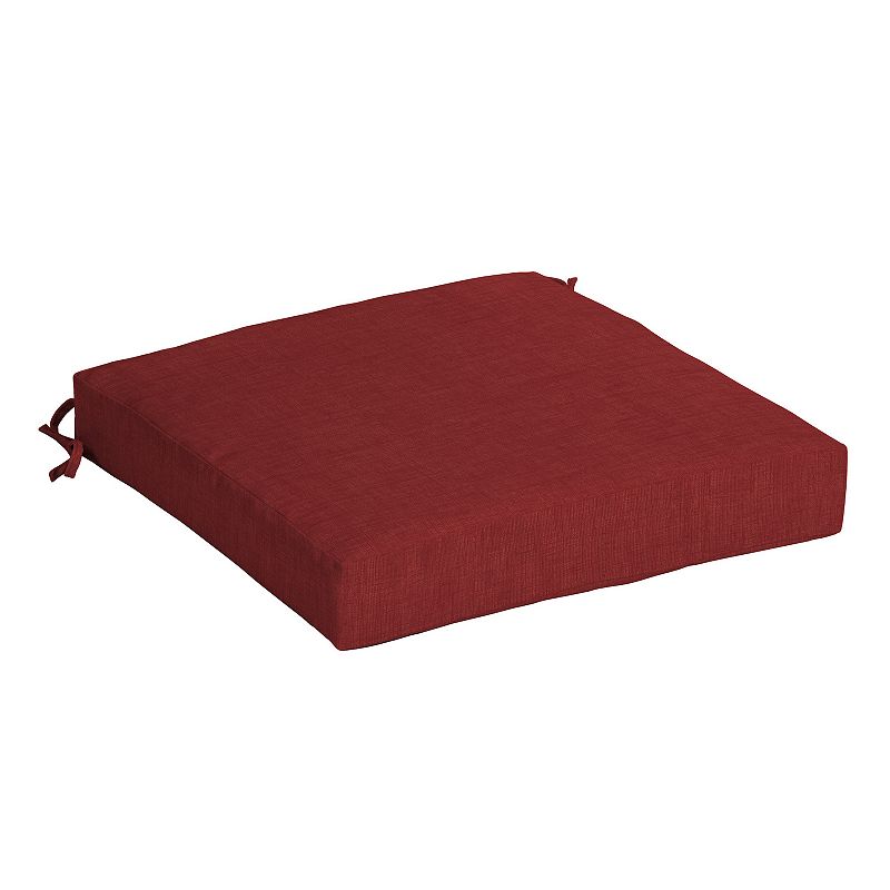 Arden Selections Leala Texture Outdoor Seat Cushion, Red, 19X19