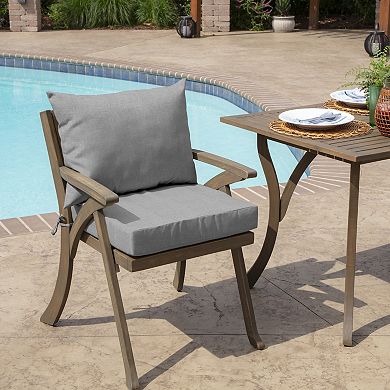 Arden Selections Paloma Valencia Woven Outdoor Dining Chair Cushion Set
