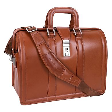 McKlein Morgan Leather Laptop Briefcase
