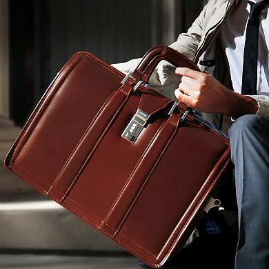 McKlein Morgan Leather Laptop Briefcase