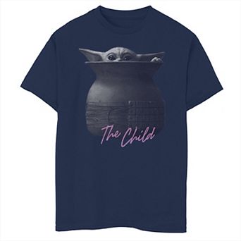 Boys 8-20 Star Wars: The Mandalorian The Child aka Baby Yoda Hiding R11 Graphic Tee