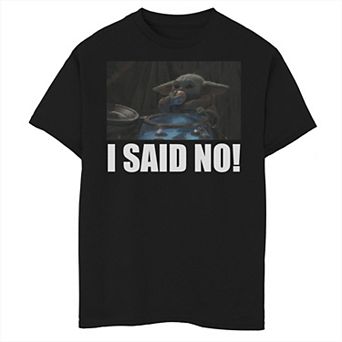 Boys 6-20 Star Wars: The Mandalorian The Child aka Baby Yoda I Said No R5 Graphic Tee