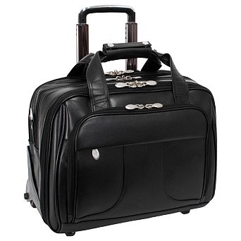 McKlein Chicago Detachable-Wheeled Overnight Briefcase