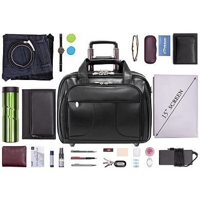 McKleinUSA Chicago Detachable-Wheeled Overnight Briefcase