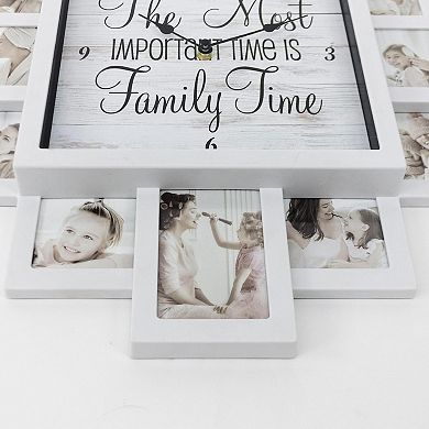 American Art Decor Family Time Collage & Wall Clock