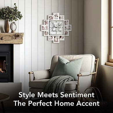 American Art Decor Family Time Collage & Wall Clock