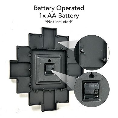 American Art Decor Family Time Collage & Wall Clock