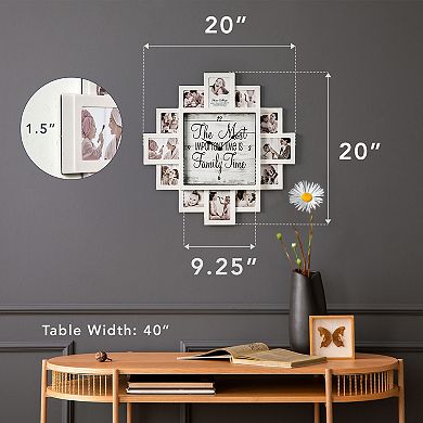 American Art Decor Family Time Collage & Wall Clock