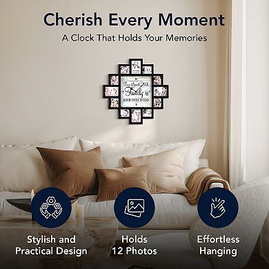 American Art Decor Quote Collage & Wall Clock