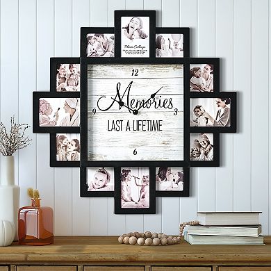 American Art Decor Memories Last Collage Wall Clock