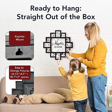 American Art Decor Memories Last Collage Wall Clock