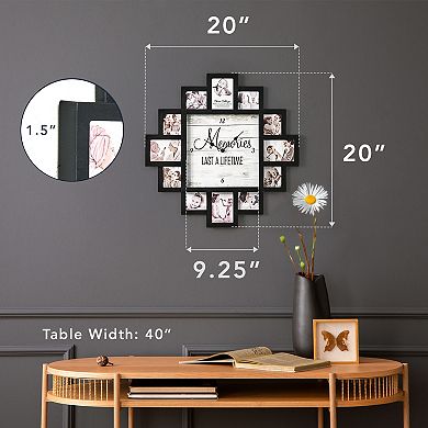 American Art Decor Memories Last Collage Wall Clock