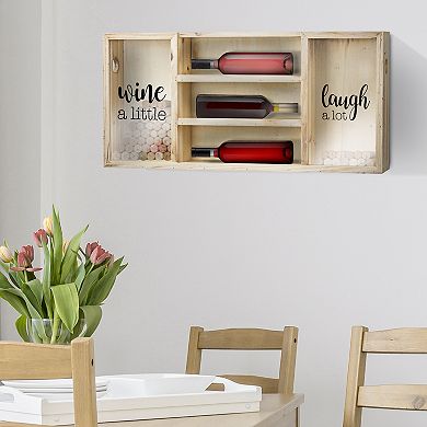 American Art Décor Wall Mounted Wine Rack & Cork Holder