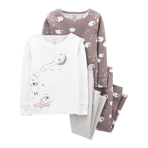 Toddler Girl Carter's 4 Piece Sheep Pajama Set