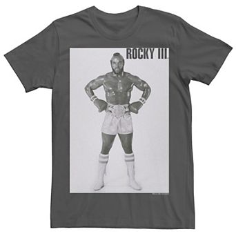 Men's Rocky 3 Clubber Lang Fighter Card Logo Poster Tee