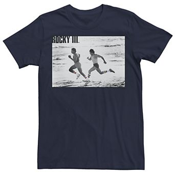 Men's Rocky 3 Apollo Creed Racing Rocky On the Beach Poster Tee