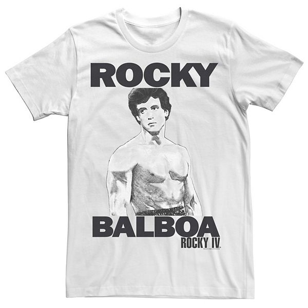 Men's Rocky 3 Rocky Balboa Logo Sketch Portrait Tee