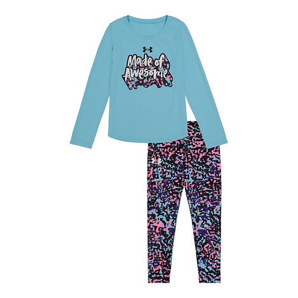 Baby Girl Under Armour "Made Of Awesome" Top & Leggings Set