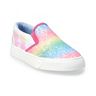 Ground Up Tie-Dye Rainbow Glitter Girls' Slip-On Sneakers