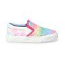 Ground Up Tie-Dye Rainbow Glitter Girls' Slip-On Sneakers