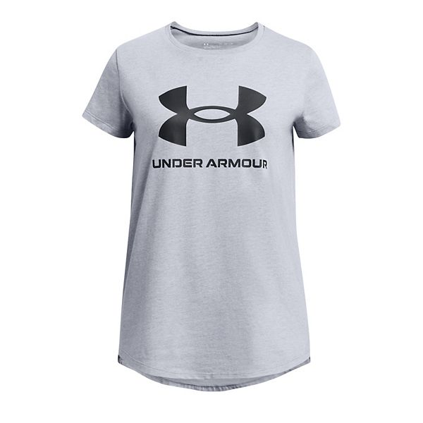 Girls 7-20 Under Armour Sportstyle Graphic Tee - Gray (SMALL)