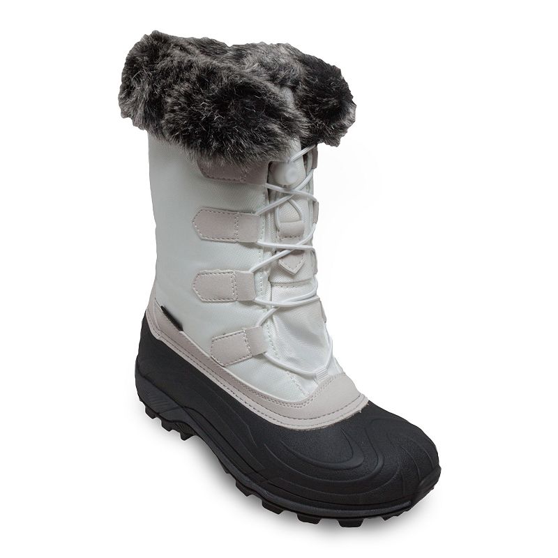 Winter Tecs Womens Waterproof Snow Boots, Size: 6, White