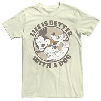 Disney's Mickey & Friends Men's Life Is Better With A Dog Tee