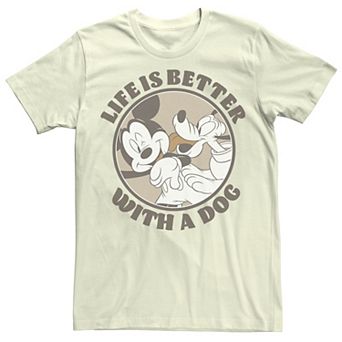Disney's Mickey & Friends Men's Life Is Better With A Dog Tee