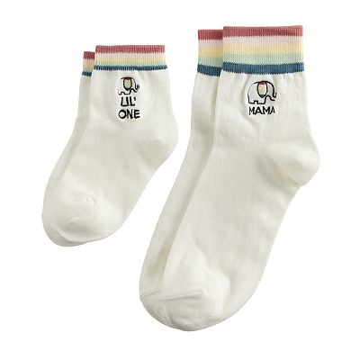 LC Lauren Conrad Mommy & Me Embroidery Socks Gift Box