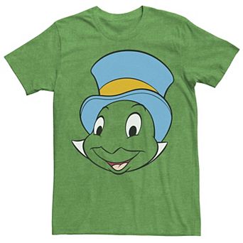 Disney's Pinocchio Jiminy Cricket Men's Big Face Tee