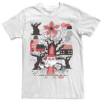 Men's Stranger Things Day Group Shot Chibi Tee