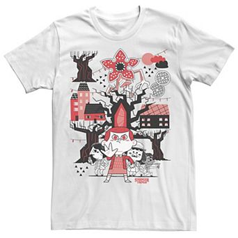 Men's Stranger Things Day Group Shot Chibi Tee