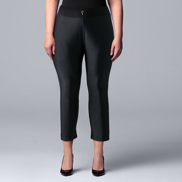 Plus Size Simply Vera Vera Wang Elastic Waistband Leggings