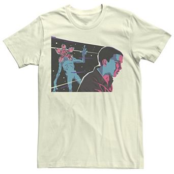 Men's Stranger Things Day Eleven & Demogorgon Neon Tee
