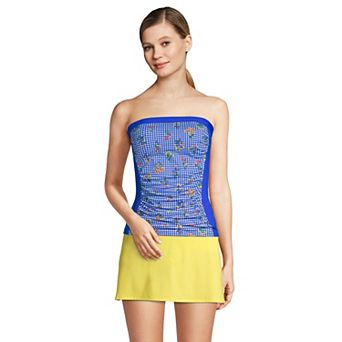 Women's Lands' End UPF 50 Bandeau Tankini Swimsuit Top