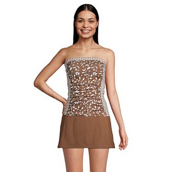 Women's Lands' End UPF 50 Bandeau Tankini Swimsuit Top