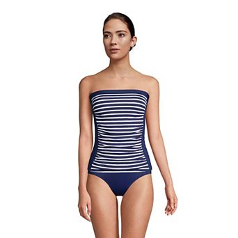 Women's Lands' End UPF 50 Bandeau Tankini Swimsuit Top