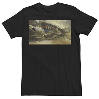 Men's Star Wars: The Mandalorian Krayt Dragon Concept Art Panel Tee