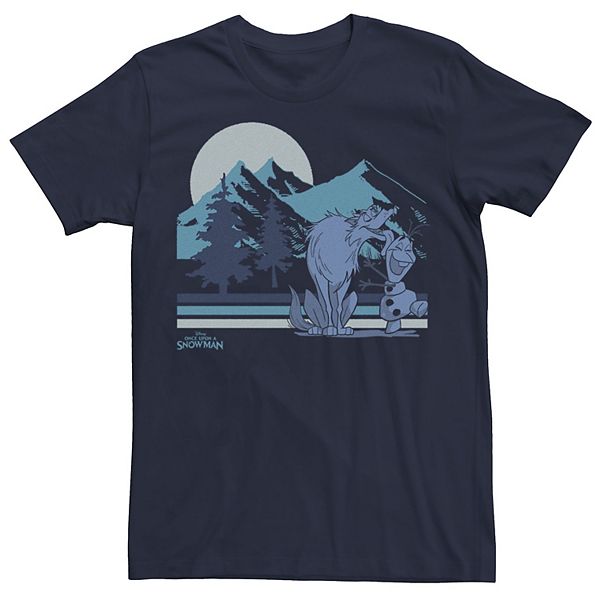 Men's Once Apon A Snowman Wolf Adventure Poster Tee
