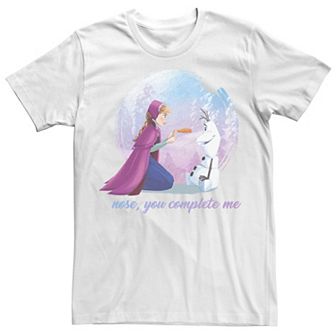 Men's Once Apon A Snowman Anna And Nosy Olaf Poster Tee