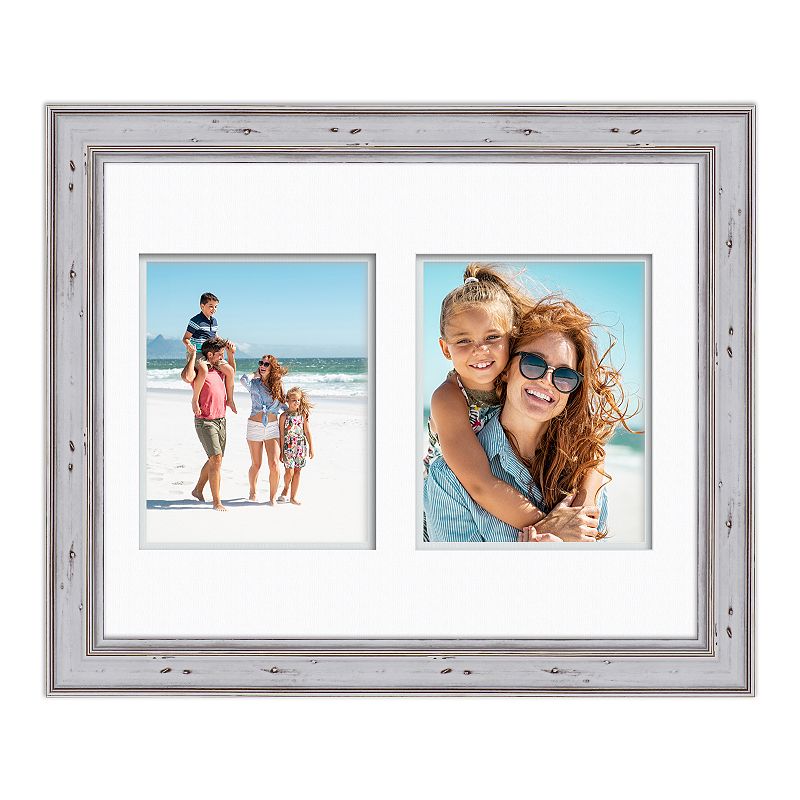 Courtside Market Industrial Rustic White 2-Opening 16 x 20 Frame, 16X2
