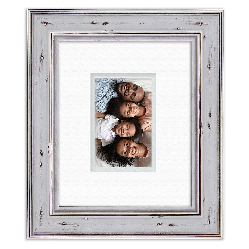 COURTSIDE MARKET Industrial Rustic Large 4 x 6 Frame, White, 8X10